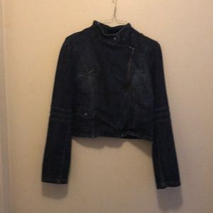 Blue jean half jacket